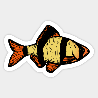 Tiger Barb - freshwater aquarium fish Sticker